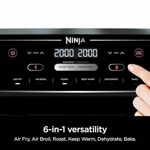 Ninja oven control panel with 6-in-1 functions.