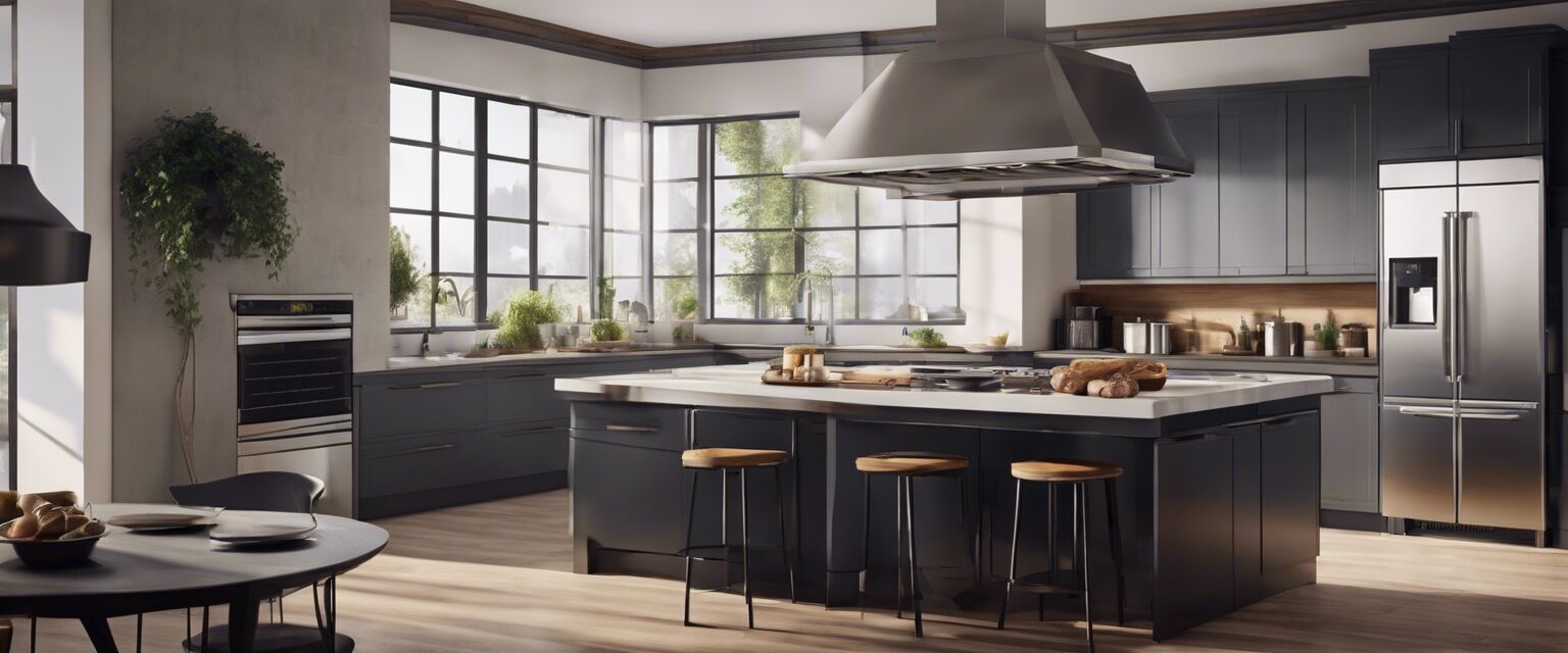 Smart oven in a modern kitchen