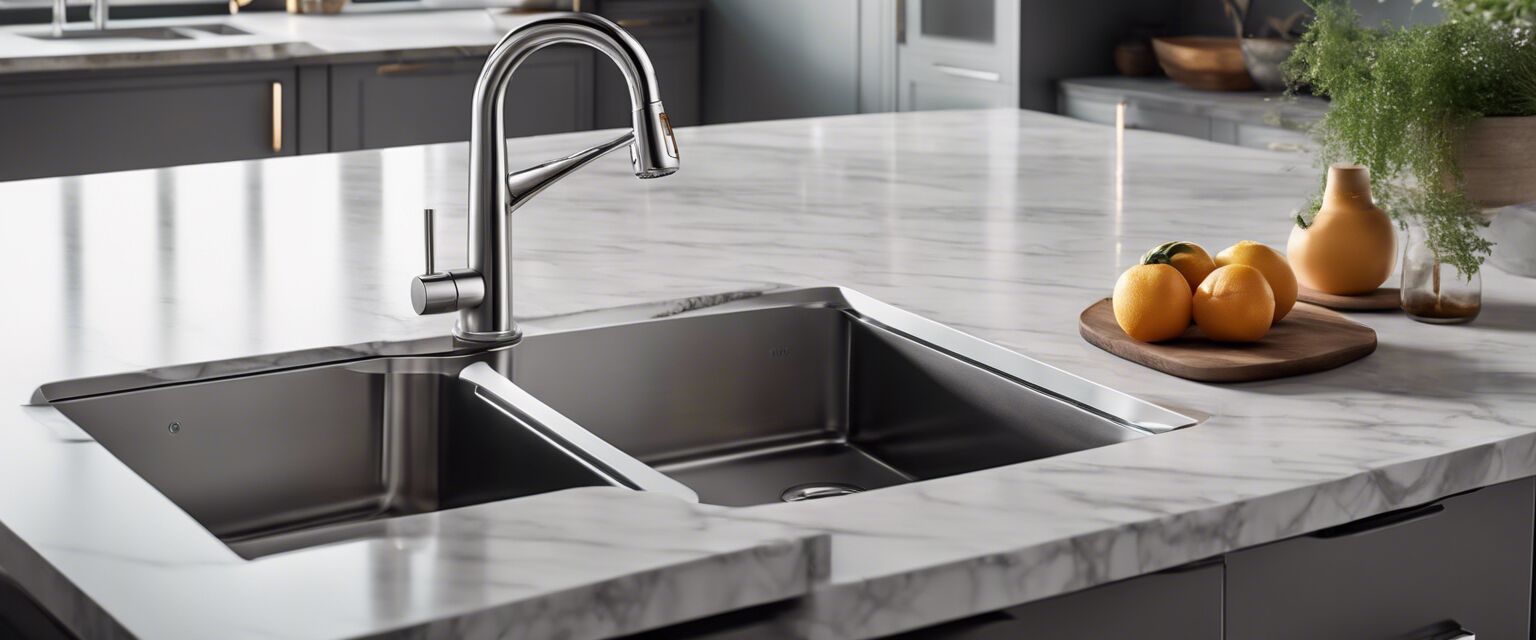 Stylish touchless kitchen faucet